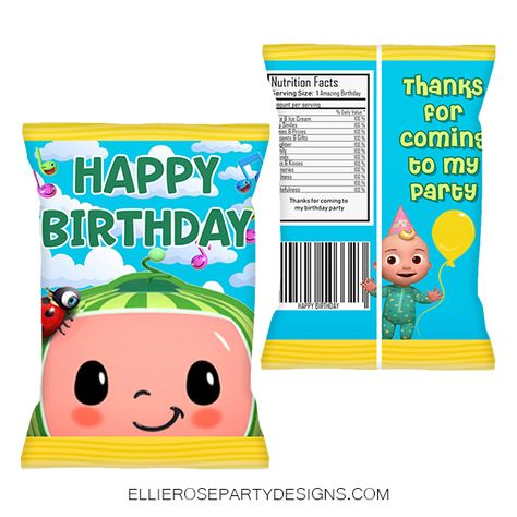 9 Free Awesome Cocomelon Birthday Party Decoration Printable Designs | Ellierosepartydesigns.com Cocomelon Chip Bags, Cocomelon Party Favors, Festa Cocomelon, Cocomelon Birthday Party, Happy Birthday Words, Cocomelon Birthday, Birthday Souvenir, Birthday Words, Birthday Cake Topper Printable