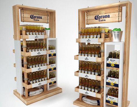 Retail Display Design, Beer Display, Cardboard Display Stand, Store Shelves Design, Point Of Sale Display, Packaging Template Design, Pos Display, Stall Designs, Counter Design