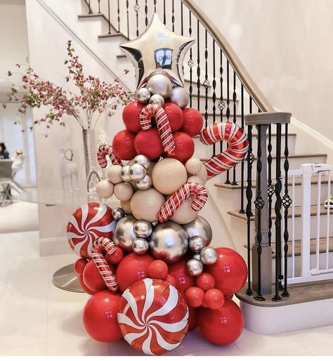 Christmas Tree Balloons, Beige Balloons, Christmas Balloon Garland, Pearl Balloons, Balloon Wreath, Balloon Tree, Star Balloons, Decorations Birthday Party, Christmas Balloon Decorations