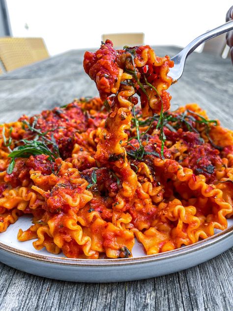 You’ll also love Tomato and Basil Sauce Nduja Butter Pasta Tomato & Red Pepper Sauce Cod with Tomato & Red Pepper Sauce Nduja Recipe, Best Pasta Sauce Recipe, Tomato And Basil Pasta, Basil Pasta Recipes, Tomato Basil Pasta Sauce, Red Pepper Recipes, Pasta Tomato, Basil Pasta Sauce, Creamy Tomato Pasta