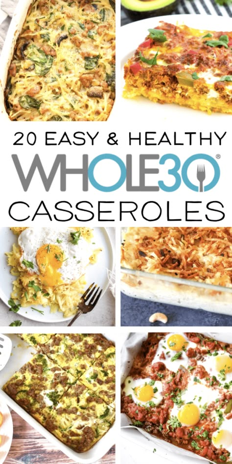 Whole 30 Breakfast Casserole Easy, Easy Whole 30 Casseroles, Healthy Grain Free Dinner, Whole30 Supper Recipes, Whole 20 Recipes, While 30 Casserole Recipes, Easy Dairy Gluten Free Dinner, Whole Food Casserole Recipes, Whole 30 Recipes With Macros