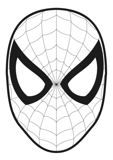 Spiderman Pumpkin Stencil, Spiderman Pumpkin, Spiderman Mask, Spiderman Logo, Superhero Crafts, Spiderman Face, Spiderman Coloring, Spiderman Birthday Party, Face Template