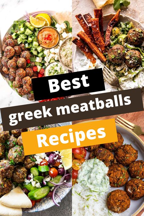 TOP 10 GREEK MEATBALL RECIPES FOR A MEDITERRANEAN JOURNEY Mediterranean Meatball Recipes, Mediterranean Beef Recipes, Yummy Meatballs, Greek Meatballs Recipe, Best Baklava Recipe, Mediterranean Meatballs, Saltimbocca Recipe, Frozen Meatball Recipes, Healthy Meatballs