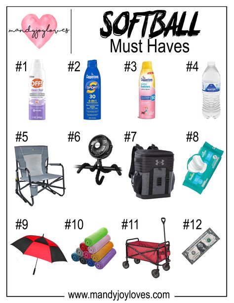 Softball Must Haves. Travel Softball Mom Must Haves, Travel Softball Must Haves, Softball Tournament Must Haves, Softball Must Haves, Mom Must Haves, Travel Softball, Softball Tournament, Travel Ball, Softball Tournaments