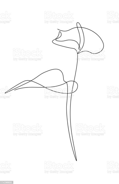 Single Line Calla Lily Tattoo, Single Line Tattoo, French Knitting, Lily Tattoo, Subtle Tattoos, Pretty Drawings, Arte Floral, Home Design Decor, Wire Art