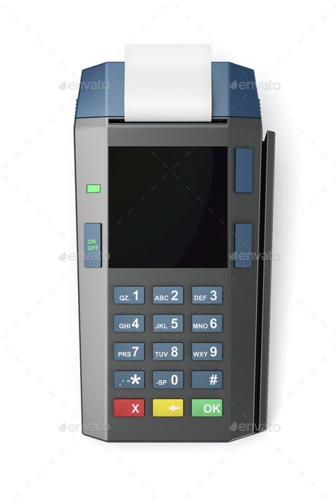 Credit Card Drawing, Credit Card Reader, Credit Card Machine, Vector Symbols, Money On My Mind, Card Reader, Top View, Dahlia, White Background