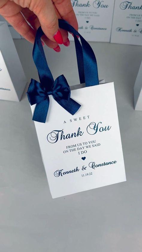 Navy blue personalized wedding welcome bags in 2022 | Wedding welcome bags, Personalized wedding, Wedding welcome Blue Wedding Gifts For Guests, Wedding Giveaways Ideas Souvenirs Unique, Unique Wedding Card Design Invitation Ideas, Wedding Giveaways Ideas For Guests, Wedding Giveaways Ideas, Wedding Souvenirs For Guests, Unique Wedding Souvenirs, Dream Wedding Reception, Unique Wedding Cards