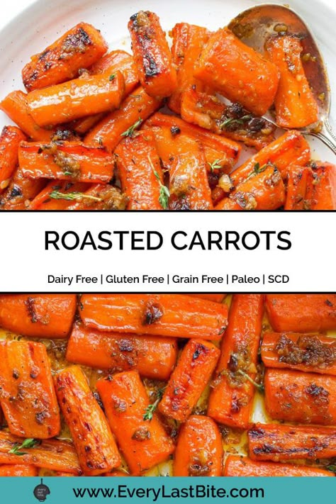 Baby Carrots Side Dish, Best Roasted Carrots, Easy Roasted Carrots, Paleo Easter, Carrot Side Dish, Coriander Sauce, Carrot Recipes Side Dishes, Gluten Free Dairy Free Dinner, Paleo Roast