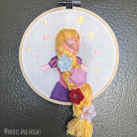 At last, I see the light 💜☀️👑 . . . . . . . . . . . . #tangled #rapunzel #disney #braid #braids #embroidery #crossstitch #flowers… Tangled Rapunzel Embroidery, Tangled Embroidery Design, Disney Princess Embroidery, Tangled Embroidery, Rapunzel Embroidery, Rapunzel Cross Stitch, See The Light Tangled, I See The Light Tangled, Disney Embroidery Designs