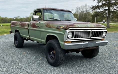 The seller of this sweet 4x4 has dropped their reserve! #Ford Ford Highboy 4x4, 1971 Ford F100, Ford Work Trucks, Ford Highboy, Work Trucks, Best Barns, Scenic Roads, Ford F100, Ford Pickup Trucks