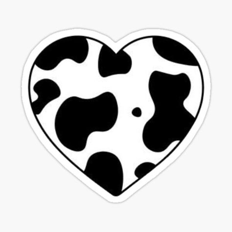 Don’t hesitate to purchase! • Millions of unique designs by independent artists. Find your thing. Cow Print Heart, No Dudes, Ideas For Instagram, Heart Stickers, Heart Tattoo, Cow Print, Sticker Design, Sell Your Art, Vinyl Sticker