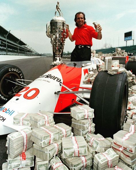 PetroCamp® on Instagram: “Emerson Fittipaldi turns 72 today •  This is a picture of him after he won $1 million at the 1989 Indianapolis 500💰 @silodrome…” Indy Car Racing, Motorsport Art, F1 Wallpaper Hd, Course Automobile, Carroll Shelby, Indianapolis 500, Christmas On A Budget, Indy 500, Shirt Design Inspiration