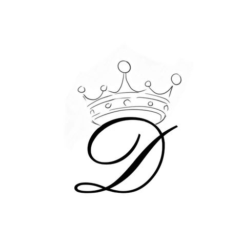 Letter D With Crown, D Tattoos, Name With Crown Tattoo, Bird Shoulder Tattoos, Tattoo Lettering Alphabet, Fancy Writing, Logo Quotes, Queen Tattoo, D Tattoo