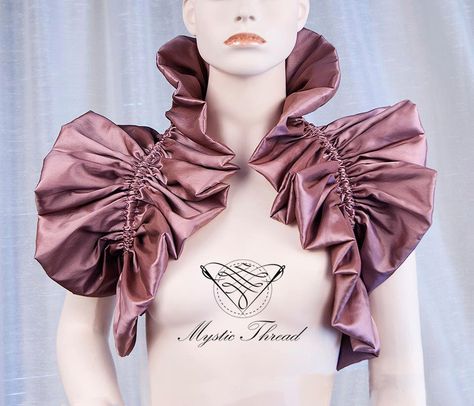 Antique/Dusky pink-puce shiny taffeta shrug bolero-gothic bolero-victorian bolero-shrug bolero-ruffle bolero-victorian bolero-gothic bolero by MysticThreadDesigns on Etsy https://www.etsy.com/listing/234081180/antiquedusky-pink-puce-shiny-taffeta