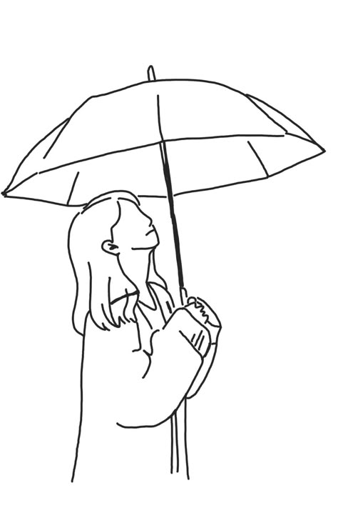 Sketches Line Art, Outline Art, Mini Drawings, Line Art Drawings, Coloring Page, Self Love, Line Art, Umbrella, Art Drawings