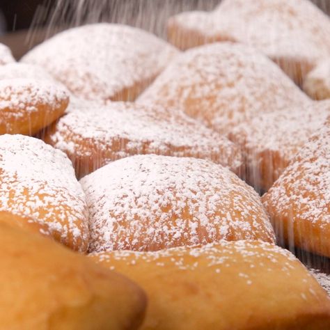 New Orleans Beignets - Recipe & Video | TipHero New Orleans Beignets, Beignet Recipe, New Orleans Recipes, Creole Cooking, Active Dry Yeast, Event Menu, Louisiana Recipes, Breakfast Bites, Garden Recipes