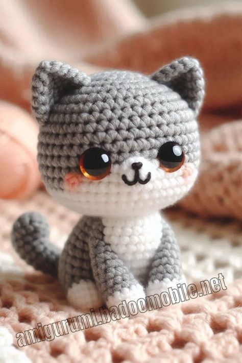 Amigurumi Plush Cat Free Pattern-3 – Free Amigurumi Crochet Free Patterns Crochet, Quick Crochet Projects, Plush Crochet, Crochet Toys Free, Amigurumi Plush, Crochet Animal Amigurumi, Crochet Patterns Free Beginner, Crochet Cat Pattern, Crochet Panda