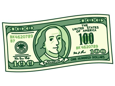 View on Dribbble 100 Dollar Bill Painting, Money Stickers Dollar Bills, One Dollar Bill Drawing, Cartoon Dollar Bill, 2 Dollar Bill Tattoo, 100 Dollar Bill Drawing, Money Stickers Printable, Dollar Bill Drawing, Dollar Cartoon