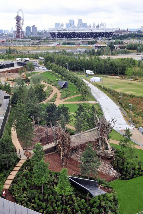 Queen Elizabeth Olympic Park - Tumbling Bay… | Frosts Landscapes Queens Park London, Queen Elizabeth Olympic Park, Olympic Sculpture Park, London Olympics 2012 Design, Residential Landscaping, Commercial Landscaping, London 2012 Olympics, London Wall, Landscape Construction