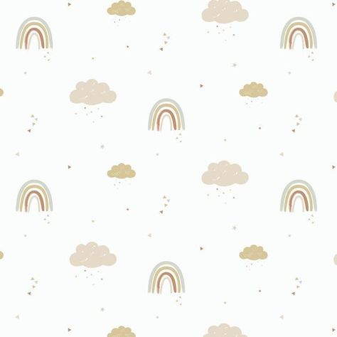 Kids Bedroom Wallpaper Texture, Kids Room Wallpaper Texture, Bedroom Wallpaper Texture, Nursery Background, Rainbow Girls Room, Contemporary Palette, Kids Bedroom Wallpaper, Girls Bedroom Wallpaper, Nursery Deco