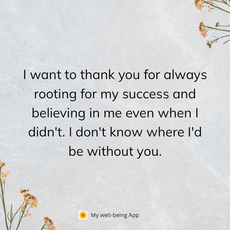 I want to thank you for always rooting for my success and believing in me even when I didn’t. I don’t know where I’d be without you. Tap ❤️ if it resonates. Download My Well-being app @mywellbeingapp. Link: https://mywellbeing.me #mywellbeingapp Thank You For Believing In Me, Without You, I Don T Know, Don T Know, Well Being, Always Be, I Want, Tap, Thank You