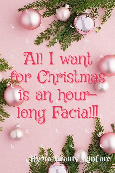 Esthetician Christmas Quotes, Holiday Salon Quotes, Winter Skin Care Meme, Esthetician Holiday Specials, Christmas Botox Quotes, Christmas Salon Quotes, Esthetician Christmas, Christmas Skincare Aesthetic, Spa Post Ideas