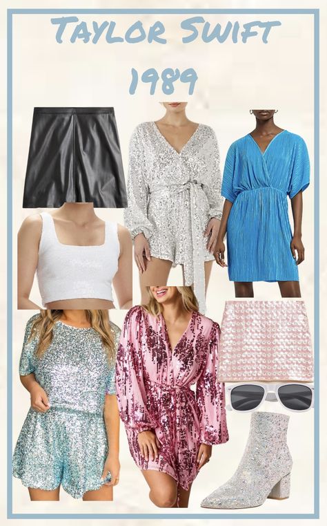 Eras Tour Outfit Ideas // Taylor Swift Concert Outfit Inspiration Taylor Swift Concert Outfit Ideas Sparkly, Taylor Swift Concert Outfits 1989, Taylor Swift Concert Outfit 1989 Era, Taylor Swift Concert Outfit 1989, Swifty Bracelets, Outfit Ideas Eras Tour, 1989 Eras Tour Outfit, Concert Outfit Inspiration, Eras Tour Outfit Ideas