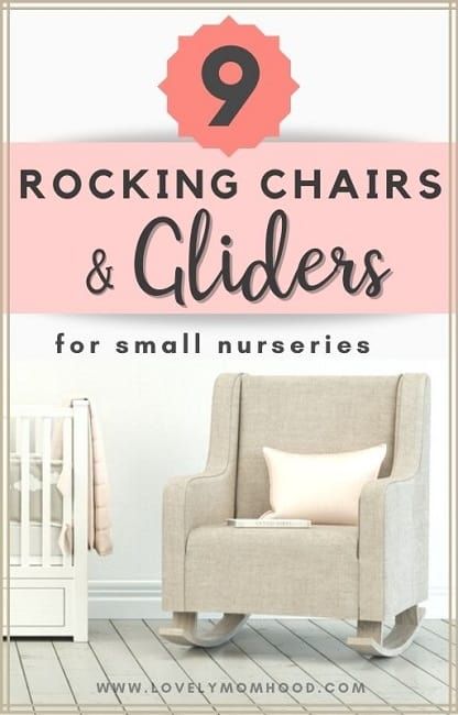 No need to worry about finding a nursery chair for small spaces. Here are the best rocking chair and glider for a small nursery! #nursery #babynursery #rockingchair #glider #nurseryrockingchair Small Rocking Chair Nursery, Rocker Glider Chair, Small Space Rocking Chair, Glider Nursery Chair, Small Nursery Rocking Chair, Nursery Rocking Chair Ideas, Nursery Chairs Comfy, Best Rocking Chair For Nursery, Small Nursery Chair