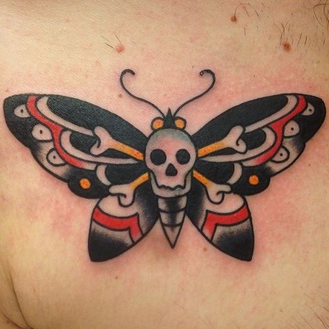 Traditional Tattoo Artwork, Traditonal Tattoo, Skull Butterfly Tattoo, Neat Tattoos, Austin Tattoo, Sailor Jerry Tattoo Flash, Mini Manga, Heavily Tattooed, Knee Tattoos