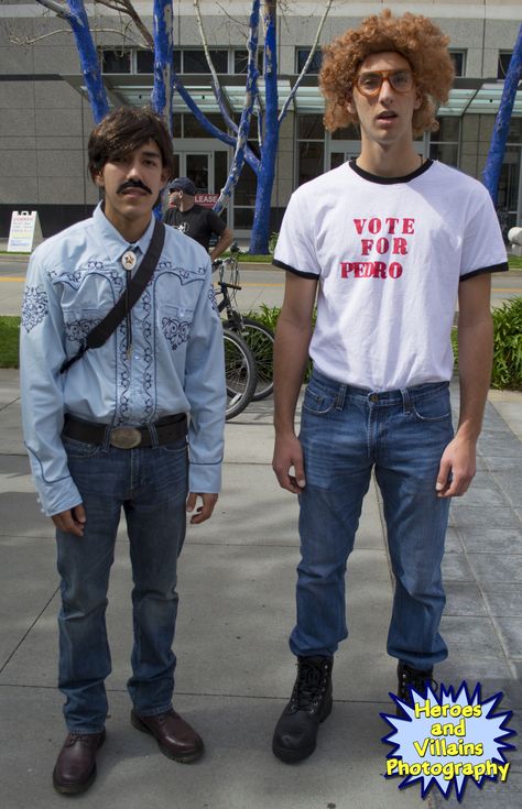 Pedro and Napoleon Dynamite Napoleon And Pedro, Napoleon Dynamite And Pedro Costume, Pedro And Napoleon, Pedro And Napoleon Costumes, Napoleon Dynamite Halloween Costume, Pedro Costume, Neapolitan Dynamite, Pedro From Napoleon Dynamite, Pedro Napoleon Dynamite