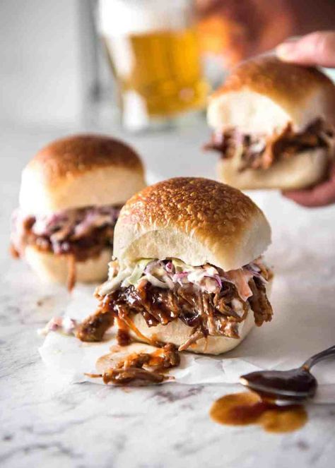 Slow Cooker BBQ Pulled Pork Sandwich Recipes Pulled Pork, Recipe Tin Eats, Slow Cooker Bbq Pulled Pork, Tin Eats, Bbq Pulled Pork Slow Cooker, Bbq Pulled Pork Sandwiches, Pulled Pork Sliders, Pork Sliders, Slow Cooker Bbq