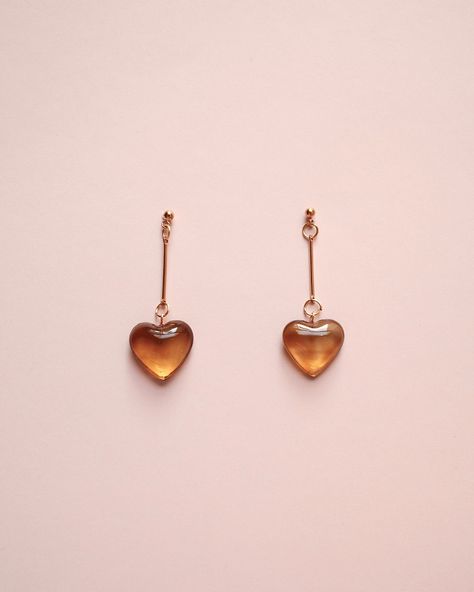 Neutral Amber Color Heart Drop Resin Earrings, Dainty 14k Gold Filled, Women, Heart Shaped Earring, Valentines Day Earrings, Birthday Gift - Etsy Valentines Day Earrings, Earrings Fall, Color Heart, Amber Earrings, Heart Shaped Earrings, Heart Drop Earrings, Funky Jewelry, Earrings Dainty, Jewelry Lookbook