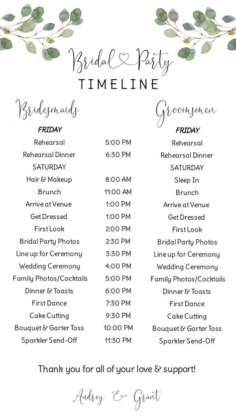 Bridal Party Itinerary Digital, Digital Wedding Timeline, Order of Events, Bridesmaid & Groomsmen Itinerary Text, Editable Wedding Schedule Keep your wedding day on schedule and your bridal party on time with this wedding itinerary template. 💕💕 Claim your additional 10% discount here: (Copy and Bridesmaid Itinerary Timeline, Wedding Times Of Day, Events Before The Wedding, Wedding Iterinary, Wedding Tip Wednesday, Wedding Time Line Day Of, Wedding Party Timeline, Wedding Timings Of Day, Bridal Party Itinerary