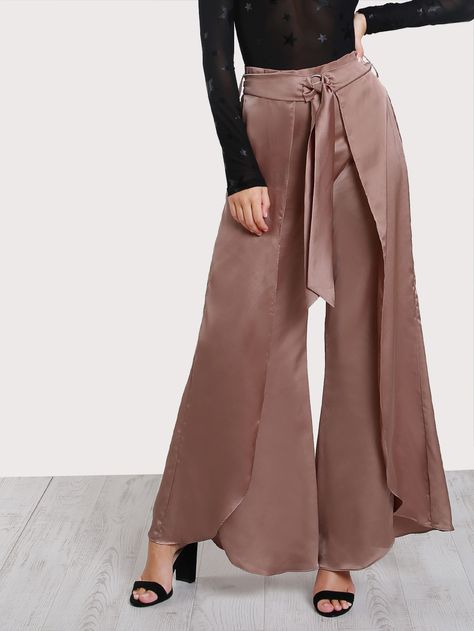 Shop High Rise O-Ring Belt Detail Overlap Pants online. SheIn offers High Rise O-Ring Belt Detail Overlap Pants & more to fit your fashionable needs. Overlap Pants, Designer Bridal Lehenga, Belted Pants, Bridal Lehenga, O Ring, Lehenga, Harem Pants, Pants For Women, Wardrobe