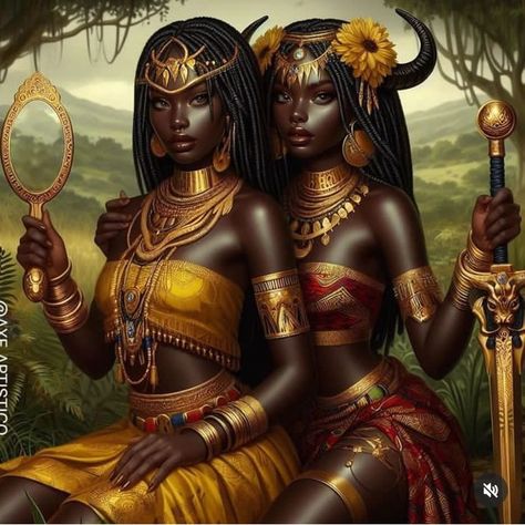 Lion Costume Women, Female Samurai Art, Oshun Goddess, Soulmates Art, Egyptian Warrior, Orishas Yoruba, African Goddess, Art Deco Artwork, African Love