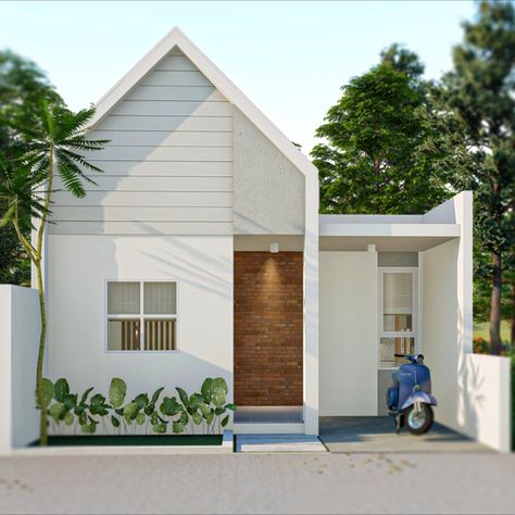 Skandinavian Houses Design Interior, Japandi Facade, Rumah Skandinavia, Scandinavian House Design Exterior, Small Scandinavian House, Muji House Design, Elegant House Design, Scandinavian Facade, Scandinavian House Exterior