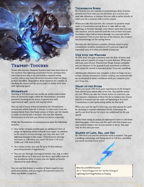 Tempest Cleric Dnd, Tempest Cleric, Dnd Feats, Dnd Fighter, Dnd Subclasses, Dnd Sorcerer, Monk Dnd, Dungeons And Dragons Books, Dnd 5