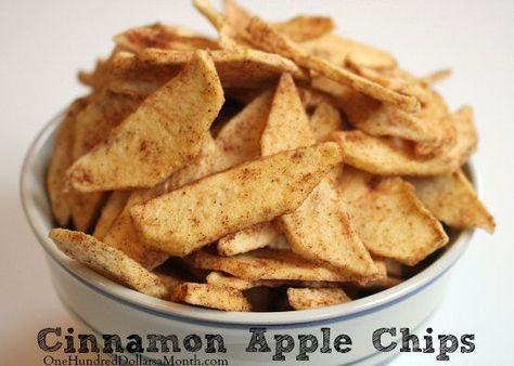 Cinnamon Apple Chips Recipe Cinnamon Apple Chips Baked, Dried Apple Chips, Apple Chips Recipe, Dehydrated Apples, Cinnamon Apple Chips, Apple Chips Baked, Canning Ideas, Food Dehydrator, An Apple A Day