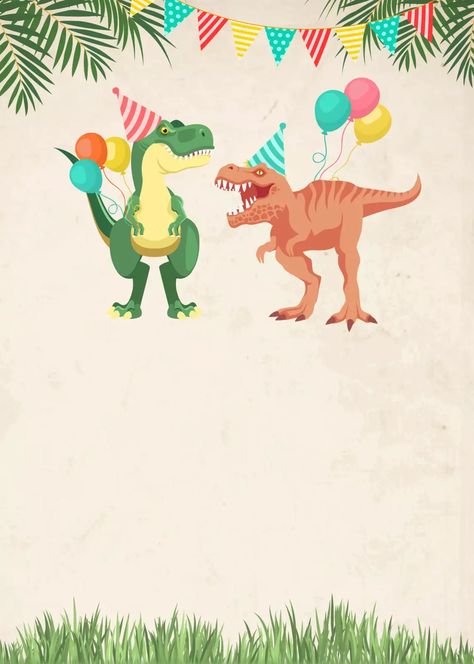 Dinosaurs joint birthday card | PosterMyWall Dinosaur Invite Template, Dino Birthday Party Invitations, Birthday Invitation Dinosaur, Dinosaur Invitation Template, Dino Invitation, Dinosaur Birthday Invite, Dino Birthday Invitations, Dinasour Birthday, Dino Party Invitation