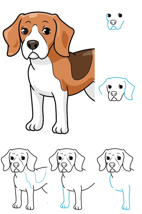 Beagle Drawing Easy Beagle Drawing Easy, Beagle Puppy Drawing, Beagle Drawing, Puppy Drawing Easy, Dog Drawing Simple, Drawing Ideas For Kids, Dog Pumpkin, Realistic Sketch, Puppy Drawing