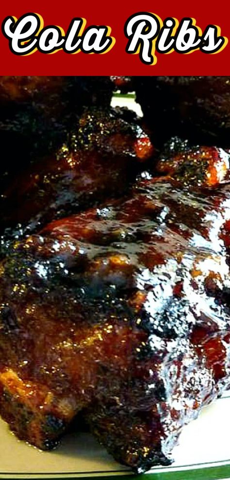 Cola Ribs, Ribs In Oven, Appetizer Party, Meat Appetizers, Slow Cooked Meals, Beef Ribs, Barbecue Recipes, Rib Recipes, Pork Dishes