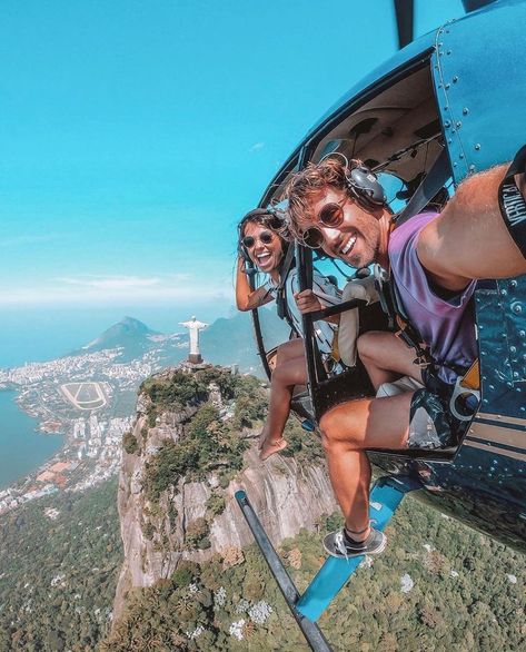 T R A V E L U S T on Instagram: “Do anything, but let it produce joy. 🌍- // 📍Brazil 🇧🇷- // 📸 @welove - // #riodejaneiro #brazil #travel #travelphotography #wanderlust…” Helicopter Private, Rio Photos, Party World, Helicopter Ride, Brazil Travel, Honeymoon Travel, Travel Couple, Inspirational Pictures, Tag Someone