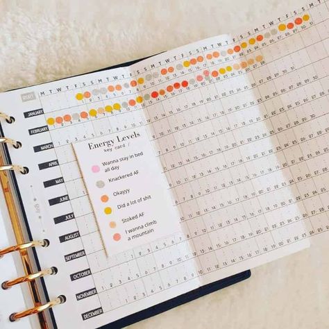 Yearly Tracker Ideas, Bullet Journal Period Tracker, Yearly Tracker, Bullet Journal Yearly, Bullet Journal Minimalist, Tracker Ideas, Workout Tracker, Bullet Journal Ideas Templates, Planner Tracker