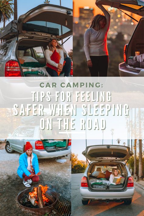 Car camping is one of the most liberating ways to travel on a budget as long as you know your surroundings and are savvy about specific safety protocols. Car camping allows you to manage your budget by avoiding often-expensive accommodations for a night’s rest. Here are some tips for feeling safer when sleeping on the road! Solo Car Camping Women, Rav4 Camping, Sleep In Car, Sleeping In Your Car, Camping Safety, Solo Camping, Suv Camping, Buick Verano, Micro Camper