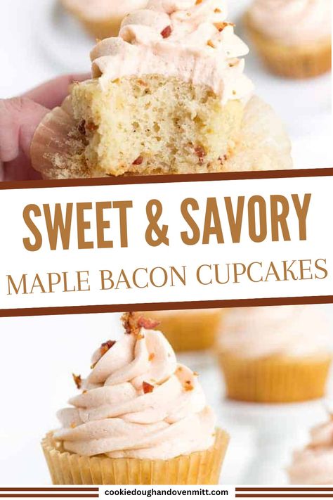 Experience the perfect balance of sweet and savory with our Maple Bacon Cupcakes! With each bite, you'll savor the rich flavors of maple syrup and the smoky goodness of bacon, creating a truly unforgettable flavor sensation. Maple Bacon Cupcakes, Bacon Cupcakes, Maple Frosting, Decadent Chocolate Desserts, Fall Baking Recipes, Cupcake Images, Cupcake Bakery, Decadent Chocolate Cake, Cupcake Flavors