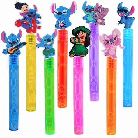 PRICES MAY VARY. Lilo Stitch Bubbles :Each 24 pcs lilo stitch Bubbles, in 8 style of random lilo stitch.Cute Lilo Stitch theme design supplies different fun for kids. Special design:every bubble wand with 8 different lilo stitch ,No child can resist the unique charm of lilo stitch bubble wand. Party Favor: This bubble set is suitable for lilo stitch theme parties, pool parties,birthdays party and wedding parties etc. It is very interesting and adds to the atmosphere. Gifts: It is a perfect gift Stitch Birthday Gifts, Lilo And Stitch First Birthday Party, Bubble Wand Party Favor, Stitch Bday Party, Stitch Birthday Ideas, Stitch Party Favors, Stitch And Angel Birthday Party, Stitch Party Ideas, Stitch Theme Party