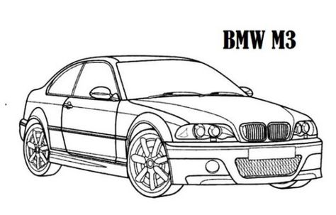 High Performance BMW Car M3 Models Coloring Sheet Bmw Pictures, Race Car Coloring Pages, Bmw M3 Coupe, Bmw Sports Car, Cars Coloring, Sports Coloring Pages, Drawing Logo, Bmw Art, Print Drawing