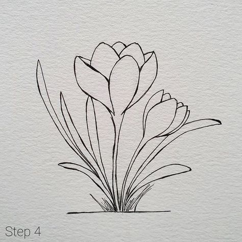 Macrame Craft Ideas, Tutorial Painting, Flower Line Drawings, Crocus Flower, Watercolor Beginner, Painting Video, Art Class Ideas, Art Doodles, Painting Videos