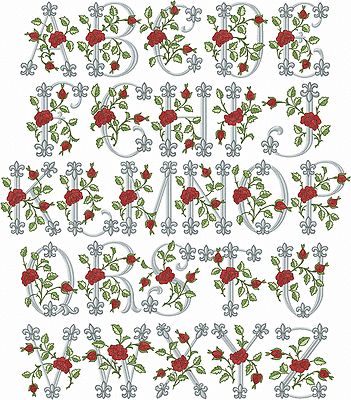 ABC Designs Royal Rose Font Machine Embroidery Designs for 4"x4" Hoop | eBay L Embroidery, Crewel Embroidery Patterns, Alphabet Fonts, Embroidery Alphabet, Embroidery Letters, Embroidery Monogram, Crewel Embroidery, Free Embroidery Designs, Embroidery Fonts