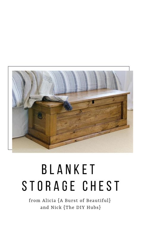 Foot Of Bed Bench With Storage, Bed Chest Benches, End Of Bed Chest, Blanket Box Ideas, End Of Bed Bench With Storage, Foot Of Bed Storage, Diy Blanket Storage, Narrow Storage Bench, Diy Storage Chest